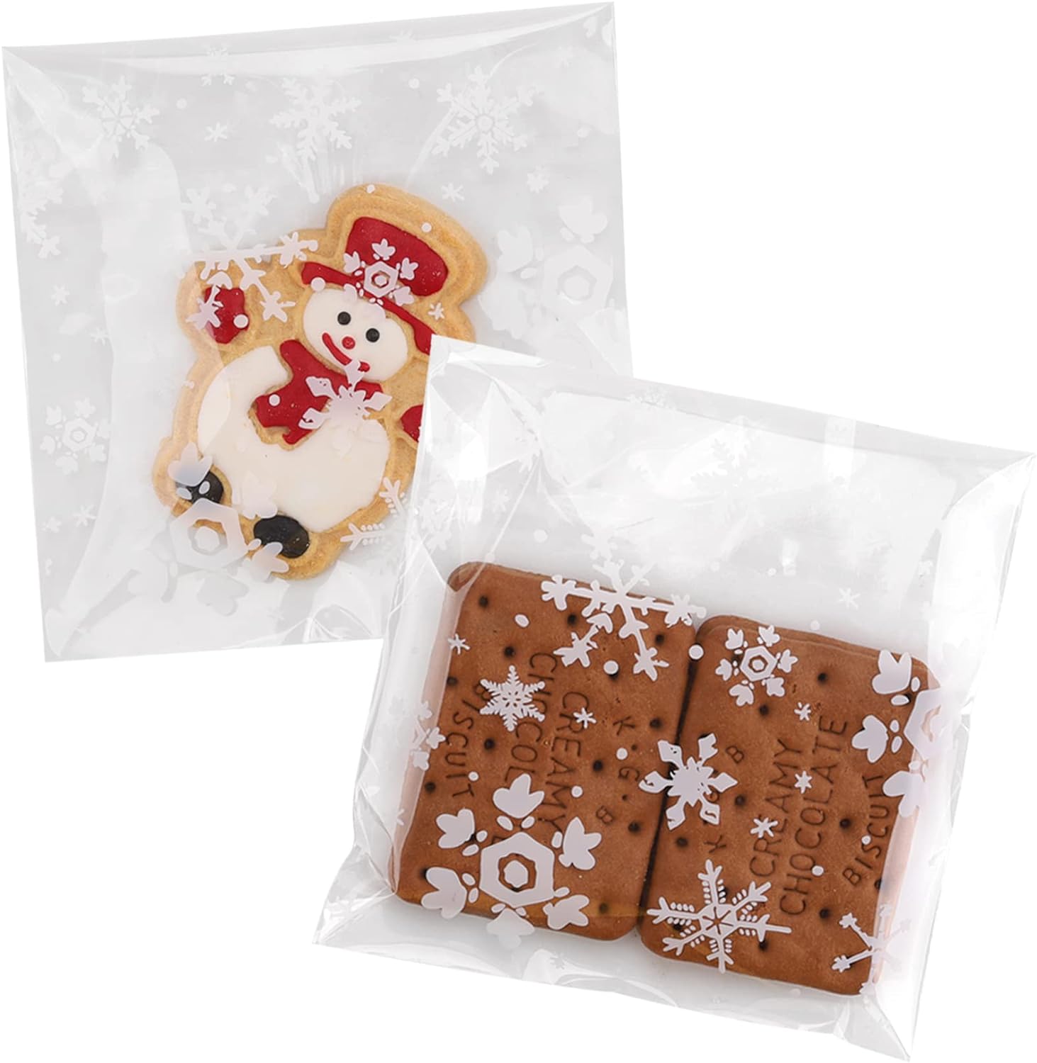 Self Sealing Cellophane Bags, Cookie Bags, Gift Giving Treat Bags, Gift Bag -Pack of 200 (4 Self Sealing Cellophane Bags, Cookie Bags, Gift Giving Treat Bags, Gift Bag -Pack of 200 (4